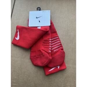 NWT Nike Elite Basketball Cushion Socks Red White Size XL 12-15 PS0003 658 NEW